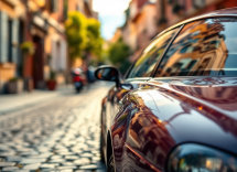 Alfa Romeo 147 in un contesto urbano elegante