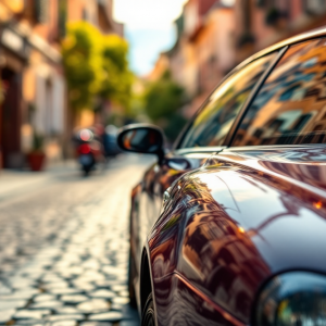 Alfa Romeo 147 in un contesto urbano elegante