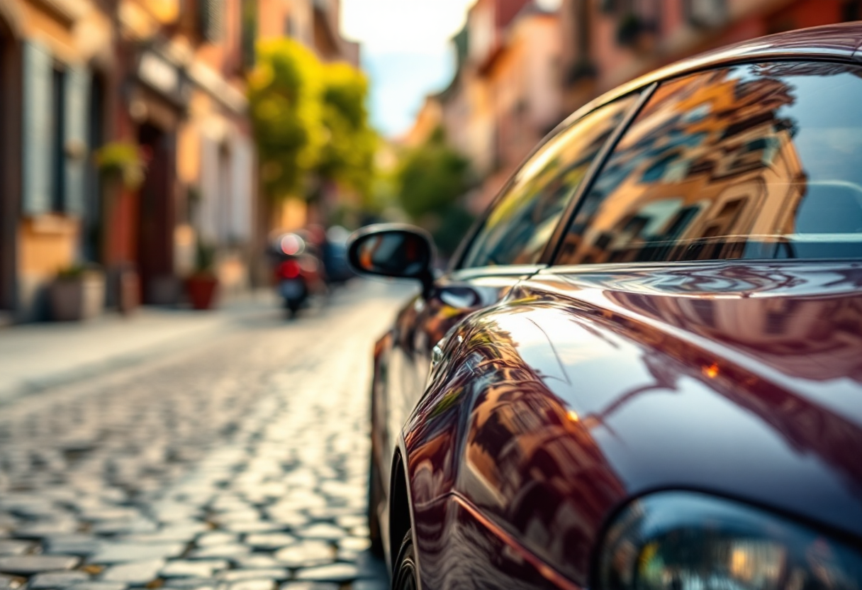 Alfa Romeo 147 in un contesto urbano elegante