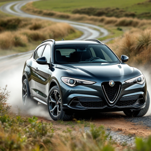 Alfa Romeo Junior durante la prova dell'alce su strada