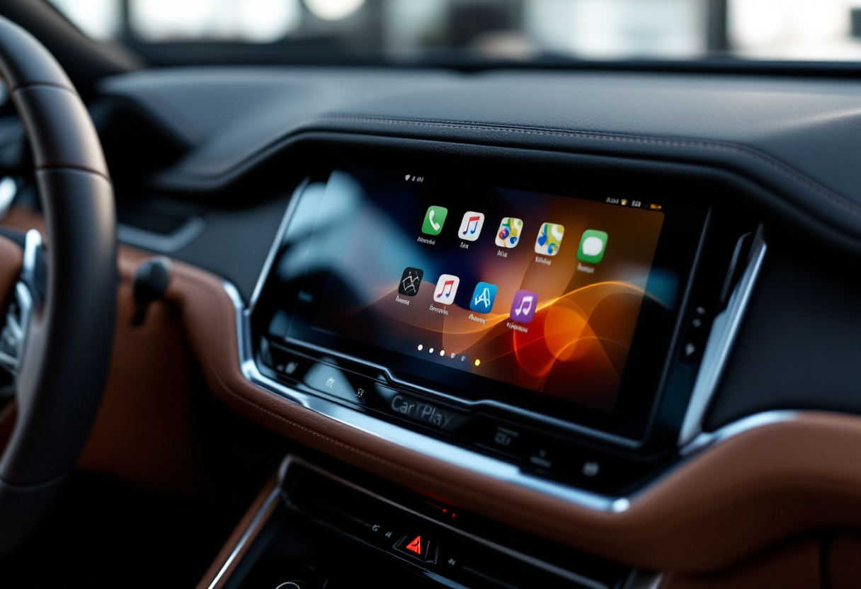 Aston Martin con Apple CarPlay Ultra in azione
