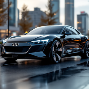 Audi e-tron GT quattro in movimento su strada