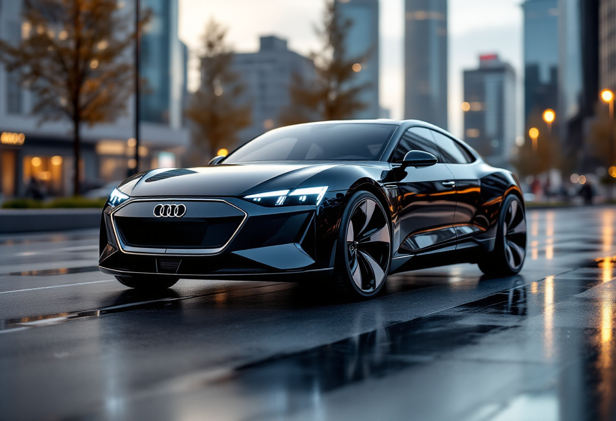 Audi e-tron GT quattro in movimento su strada