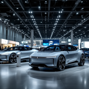 Immagine dell'Automotive Dealer Day 2023 con auto innovative