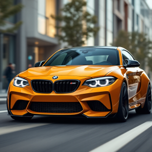 BMW M2 CS in movimento su strada con design sportivo