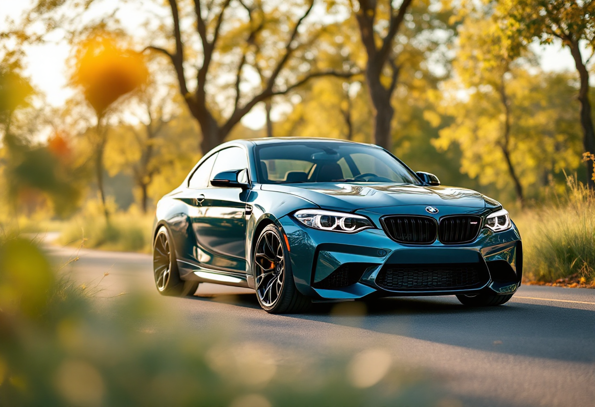 BMW M2 CS in movimento su strada