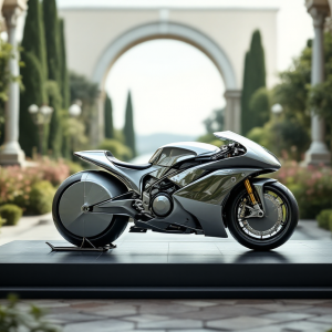 BMW Motorrad Concept RR in esposizione al salone moto