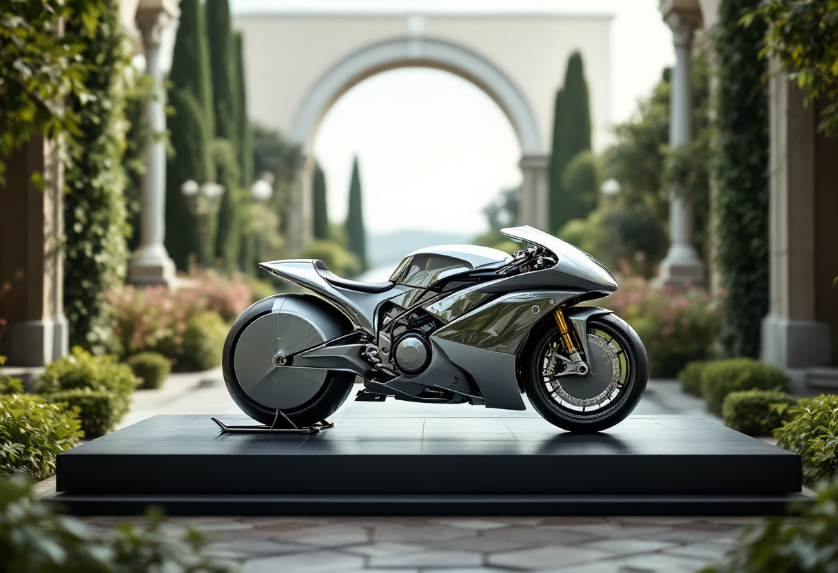 BMW Motorrad Concept RR in esposizione al salone moto