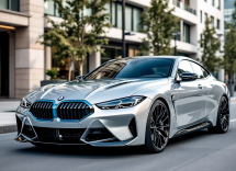 BMW i4 M60 in movimento su strada