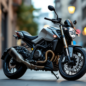 Benelli BN 125 in movimento su strada