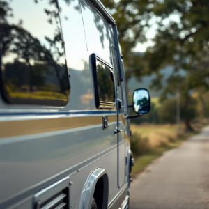 Un camper caricato in modo sicuro per le vacanze estive