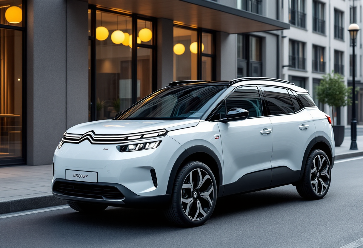 Citroen C5 Aircross 2025 in un ambiente urbano moderno
