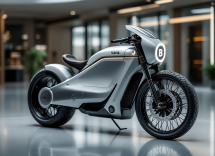 Concept di moto elettrica Skoda con design storico