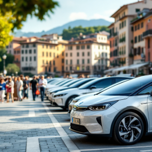 Grafico che mostra la crescita del noleggio auto in Italia