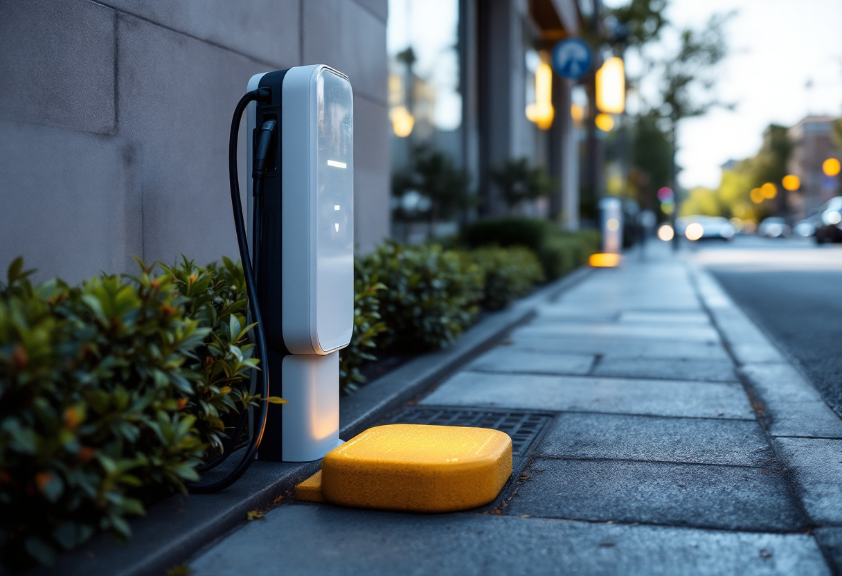 Curb Charger di Rheinmetall per ricarica veicoli elettrici
