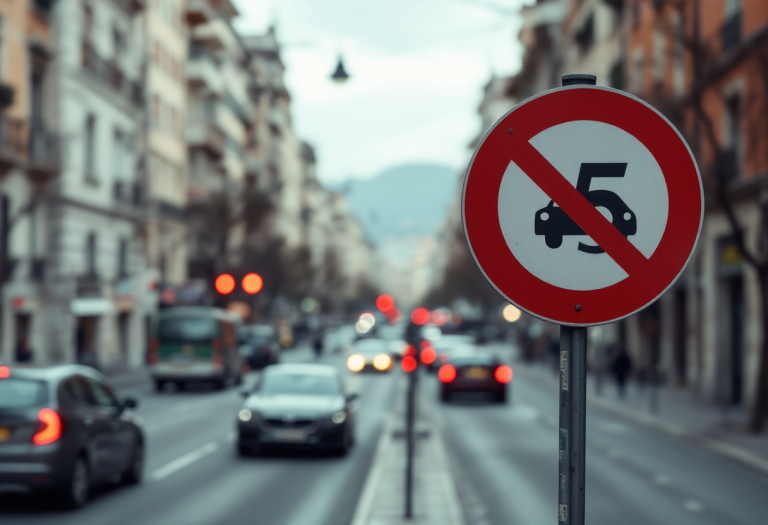 Immagine che illustra i divieti per auto Euro 5 in Italia