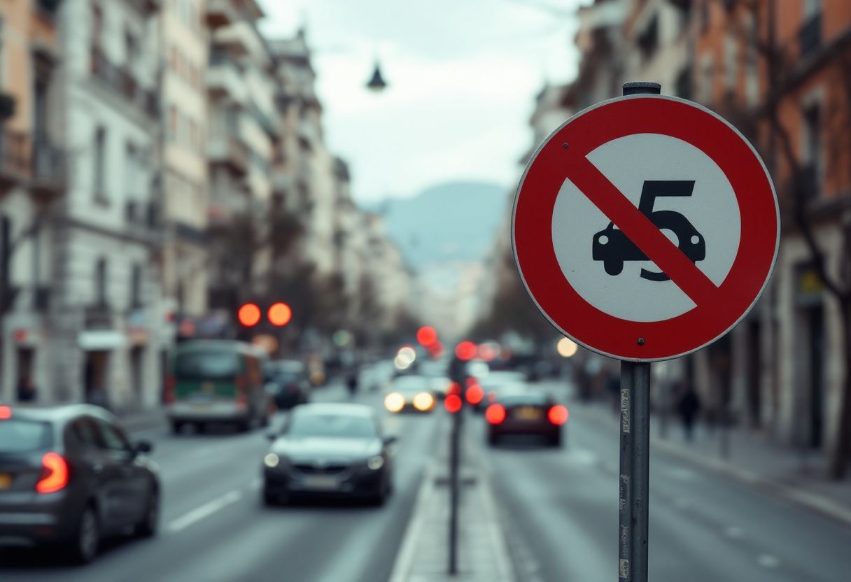 Immagine che illustra i divieti per auto Euro 5 in Italia