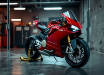 Ducati Panigale V in pista con design aerodinamico