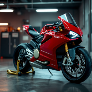 Ducati Panigale V in pista con design aerodinamico