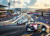 E-Prix di Shanghai 2025 con auto da corsa in azione