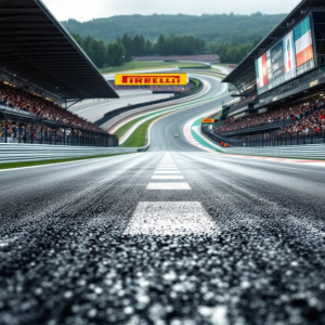 Scena emozionante del film F1 con auto da corsa