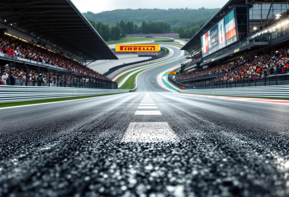 Scena emozionante del film F1 con auto da corsa