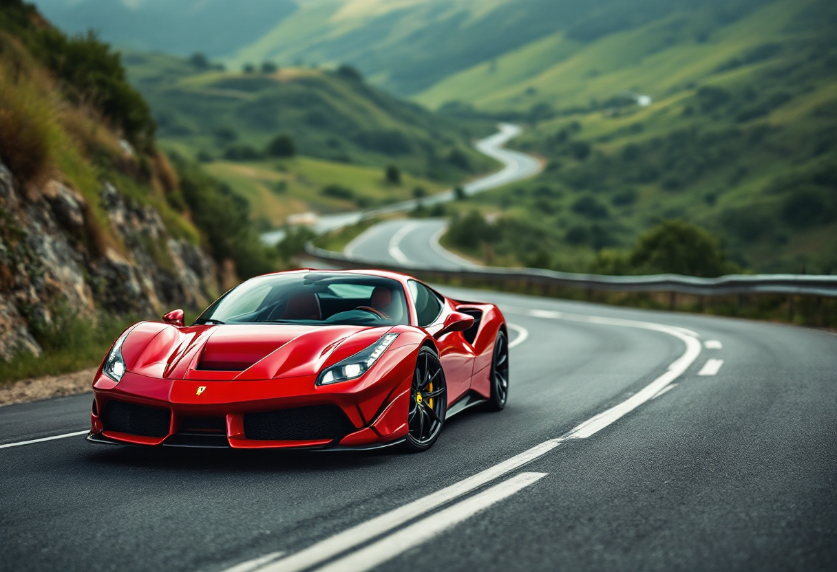 Immagine di una Ferrari speciale in azione