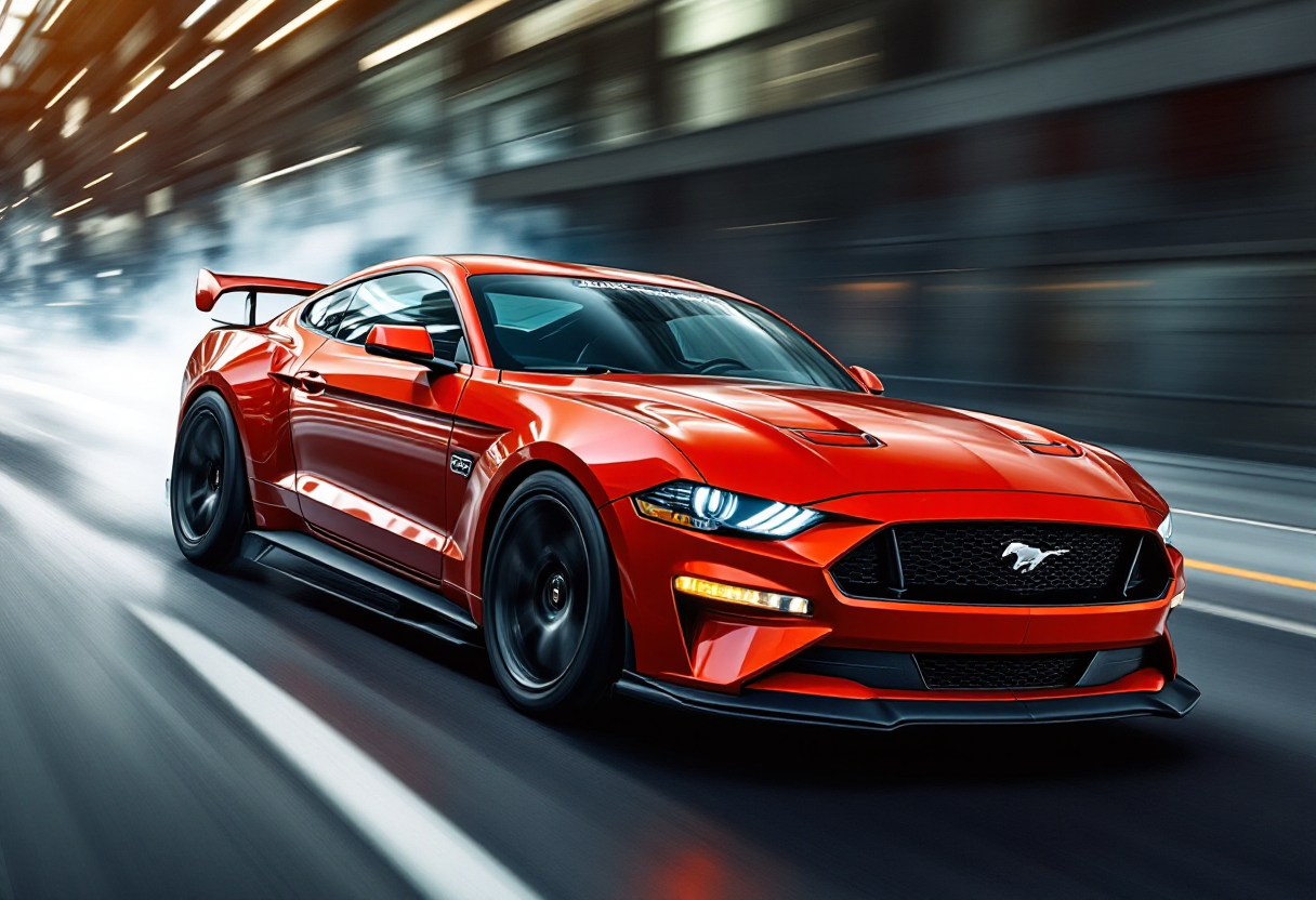 Ford Mustang GTD in azione al Nurburgring