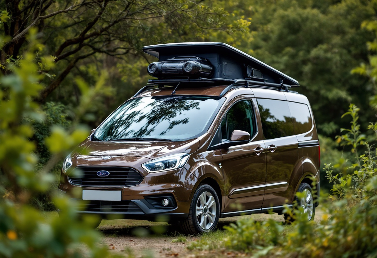 Ford Tourneo Courier trasformato in mini-camper