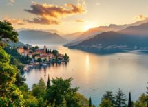 Auto storiche e moderne in esposizione al Lago di Como