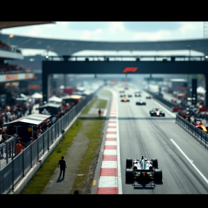 Auto da corsa in azione al Gran Premio di Emilia Romagna