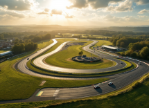 Piloti e auto in azione al Gran Premio di Gran Bretagna