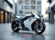 Moto HF355 con motore V8 Ferrari e design artigianale