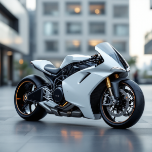 Moto HF355 con motore V8 Ferrari e design artigianale