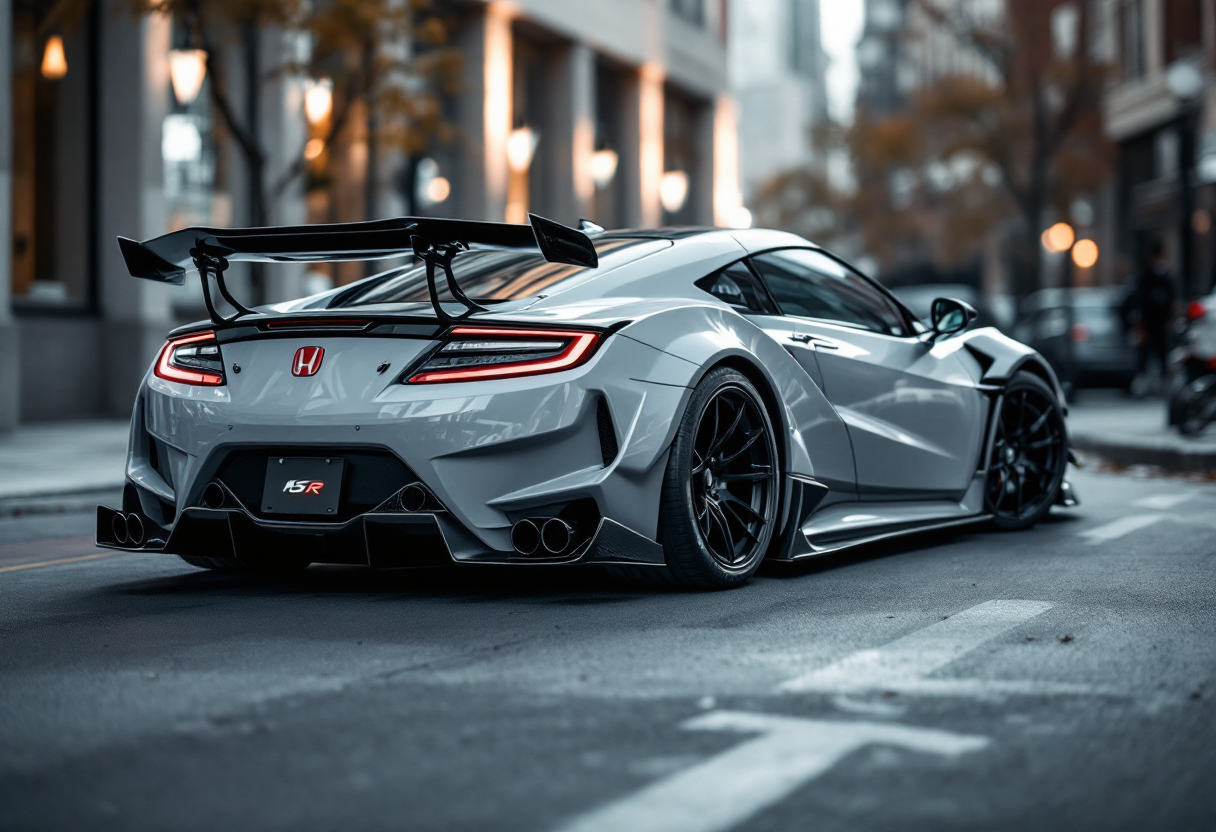 Honda NSX-R in un contesto sportivo e dinamico