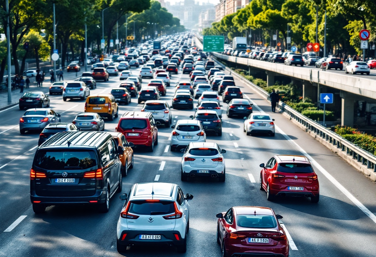 Traffico bloccato sul Grande Raccordo Anulare di Roma
