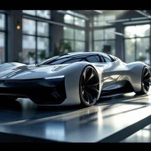 Auto futuristica progettata con intelligenza artificiale