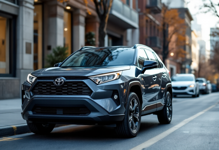Dettagli interni della Toyota RAV4 2026 con design moderno
