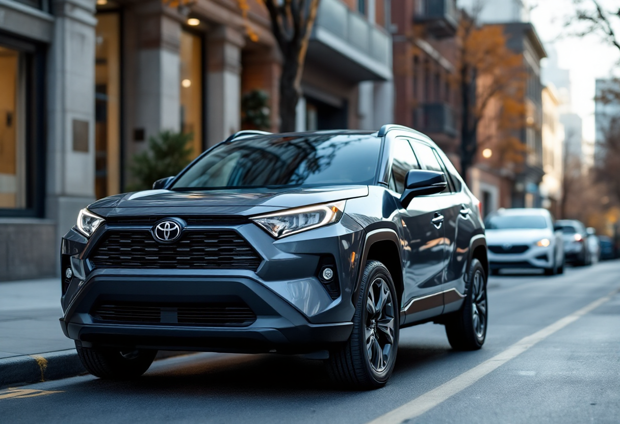 Dettagli interni della Toyota RAV4 2026 con design moderno