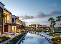 Vista panoramica dell'isola residenziale Brabus ad Abu Dhabi