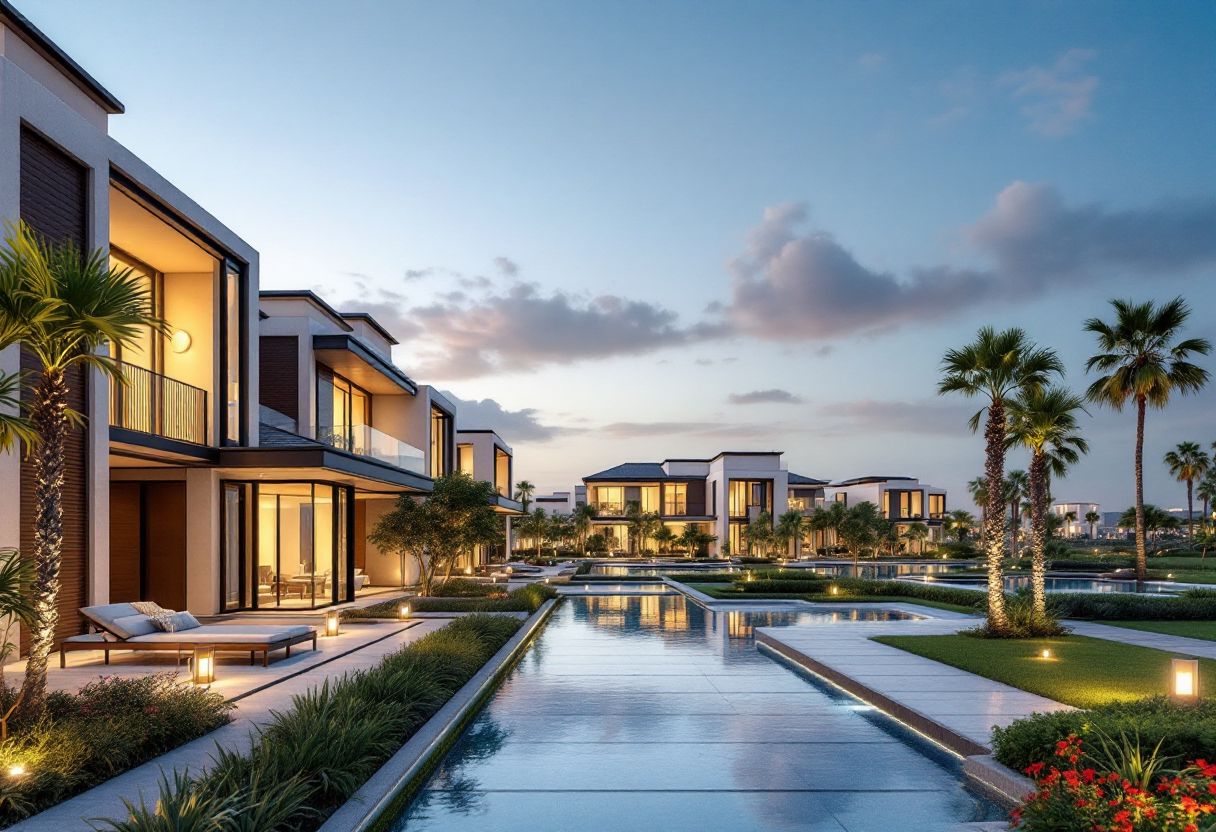 Vista panoramica dell'isola residenziale Brabus ad Abu Dhabi