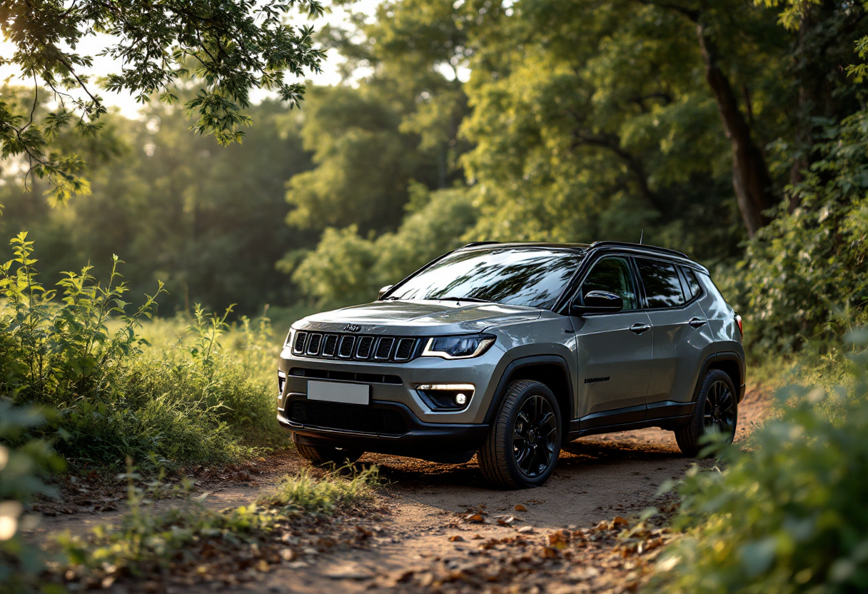 Interni della Jeep Compass 2025 con design moderno e comfort