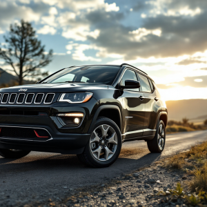 Jeep Compass 2025 in un paesaggio urbano moderno