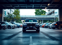 Jeep Compass 2025 in un paesaggio urbano moderno