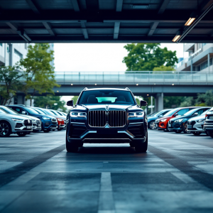 Jeep Compass 2025 in un paesaggio urbano moderno