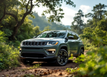 Nuova Jeep Compass 2025 in un paesaggio urbano moderno