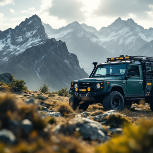 Lada Niva Bronto in un paesaggio avventuroso