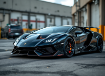 Lamborghini Temerario rossa in pista durante una gara