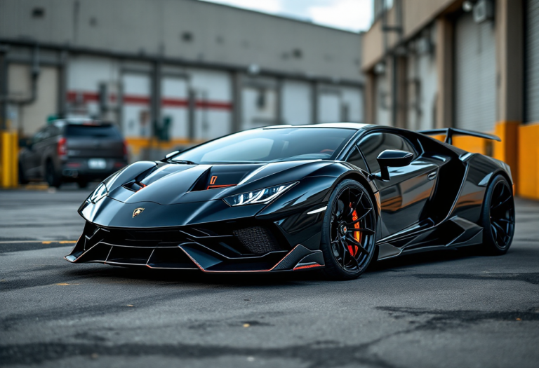 Lamborghini Temerario rossa in pista durante una gara