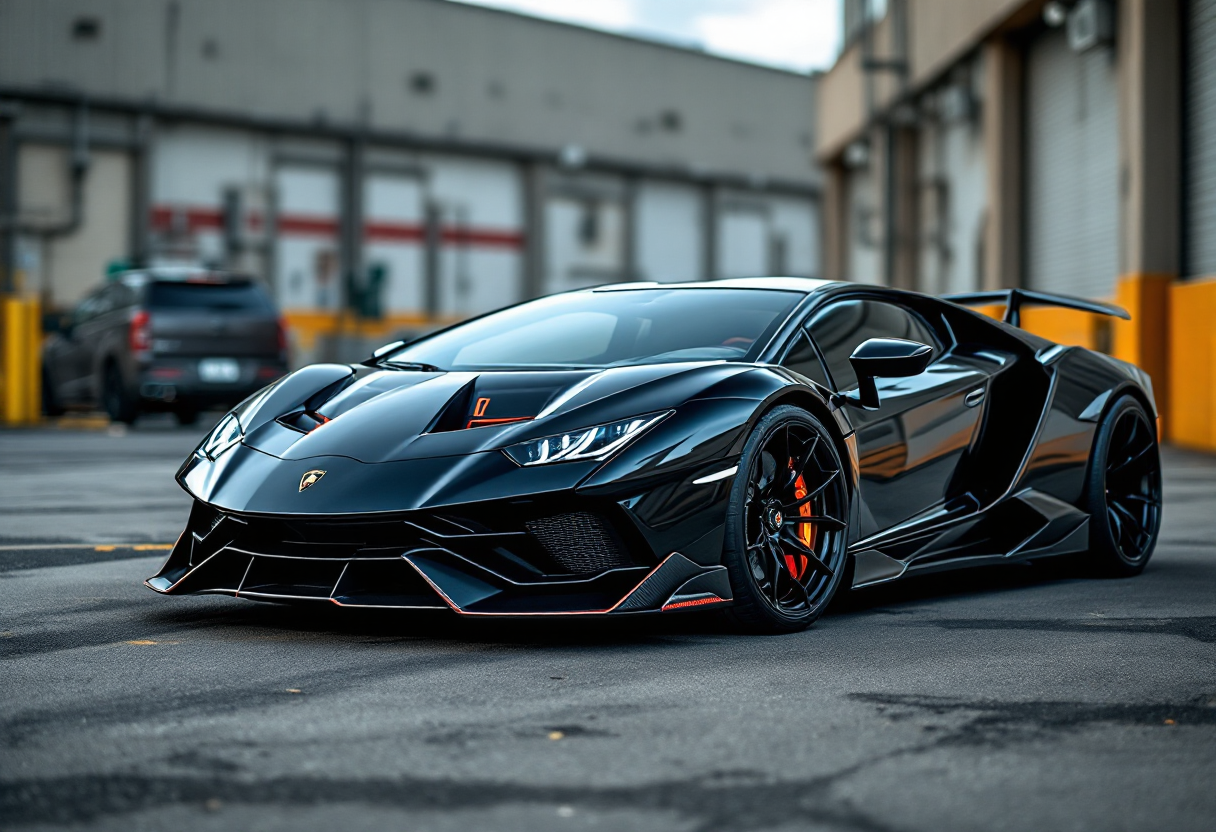 Lamborghini Temerario rossa in pista durante una gara
